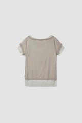 Mesh Layered Top / Beige