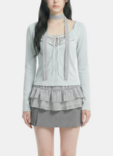 Sophie Dot Layered Cardigan Set