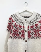 Roselle Heart Snowflake Cardigan (2color)