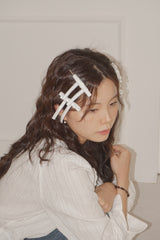 レースリボンヘアピン 2ピースセット