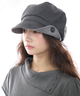 BUTTON NEWSBOY CAP - CHARCOAL