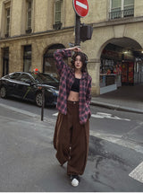 Indy cotton pintuck balloon pants