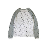 スターラグランスリーブTシャツ (ホワイト/スカイブルー)
