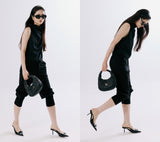 Long banding pants [BLACK]