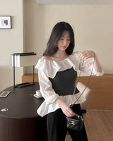 Nore frill layered blouse