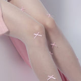 sheer mini ribbon tights (pink)