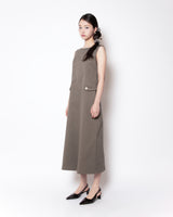 BACKLESS LONG ONE-PIECE (KHAKI)