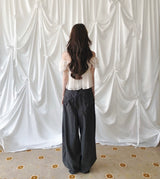 [ cotton fit ] ウォーブオーバーシャーリングポケットワイド pt