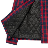 24FW ベーシックロゴチェックキルティングコーチジャケット レッド