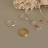 (silver925) Basic matte open ring *gold