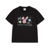 25SS ツインクルジュエリーバニーウィメンズショートスリーブTシャツ ブラック