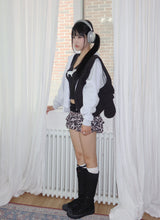  Bunny Ribbon Hobo Bag _ black