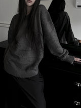 overfit angora round knit (unisex / 4color)