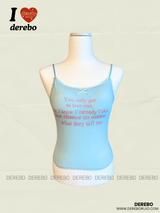 レタリングパッドキャミソールノースリーブTシャツ