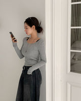 [BELLIDE MADE] Lapto Daily U-Neck T-Shirt