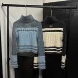 [F/W] Cable mohair crop knit zip up(2color)