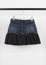 HALF DENIM CANCAN SKIRT