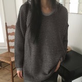 Enpa Stripe Oversized-Fit Hooded Knitwear
