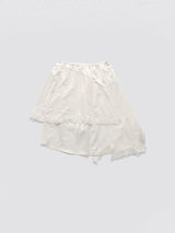 Unbalanced Lace Midi Skirt_Ivory
