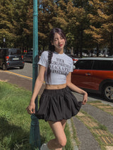 メディアレタリングクロップドショートスリーブ