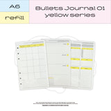A6 bullets journal 01 yellow series refill