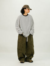 TE Vintage Washing Cargo Banding Pants