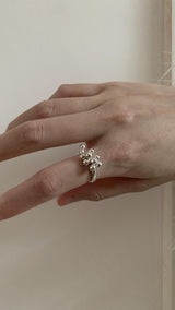 Minimi silver balls ring(open ring)