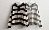 Beaded Dangara Snap Knit Hooded