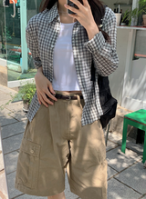 スリムクロップ半袖Tシャツ (4color)