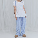 [FANCY X DUSTY] Zzz ダスティーサロンパジャマパンツ (SKY BLUE) F25NM1016