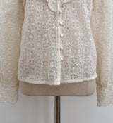 Revcell Ruffle Lace PuffBlouse (Sleeveless Set)