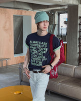 ウェルドーン レタリング カラー マッチング ショート スリーブ Tシャツ
