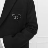 Men's シンプルクローズピンブローチ_CLEF シングルブローチ