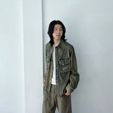 Denim Vintage Washed Double Pocket Boxy Shirt