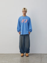 Halftone Logo Long Sleeve (Light Blue)
