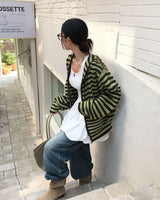 [MADE] Spell Food Border Knit Zip-Up