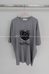 ハートレーストラックオーバーサイズフィット半袖Tシャツ