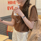 Pixel Meow Short-Sleeved Cropped T-shirt