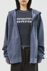 Pigment Applique Hooded Zip Up (3color)