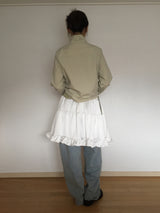 light sand denim wide long pants