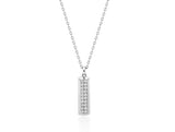 26SS★ [Premium Plating] Volume Square AB(W) Dual Pave Necklace