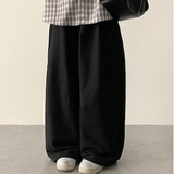イアンフロントダイアゴナルインシジョンヘムストリングワイドパンツ