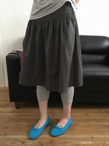Fog Button Midi Skirt