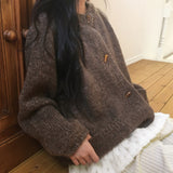 Poban Pocket Wood Duffle Knit Cardigan