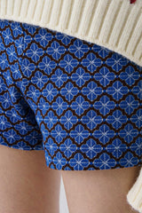 Jacquard Short Pants [Blue]