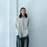 Raw-Hem Drop-Shoulder Shirt