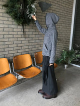 (WOOL) TIE STRAP LAYERED SKIRT