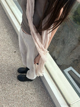 Soft Whipping Scarf - Beige