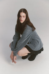 Angora Flare Sweatshirt Charcoal