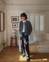 Summit Crease Pintuck Wide Slacks